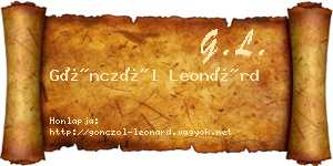 Gönczöl Leonárd névjegykártya