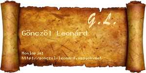 Gönczöl Leonárd névjegykártya